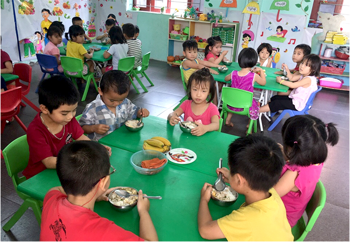 Bảo đảm an toàn cho trẻ tại trường mầm non Tân Liễu, huyện Yên Dũng