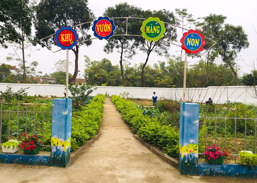 Tân Yên: Mô hình trải nghiệm trồng rau sạch tại trường tiểu học Ngọc Châu